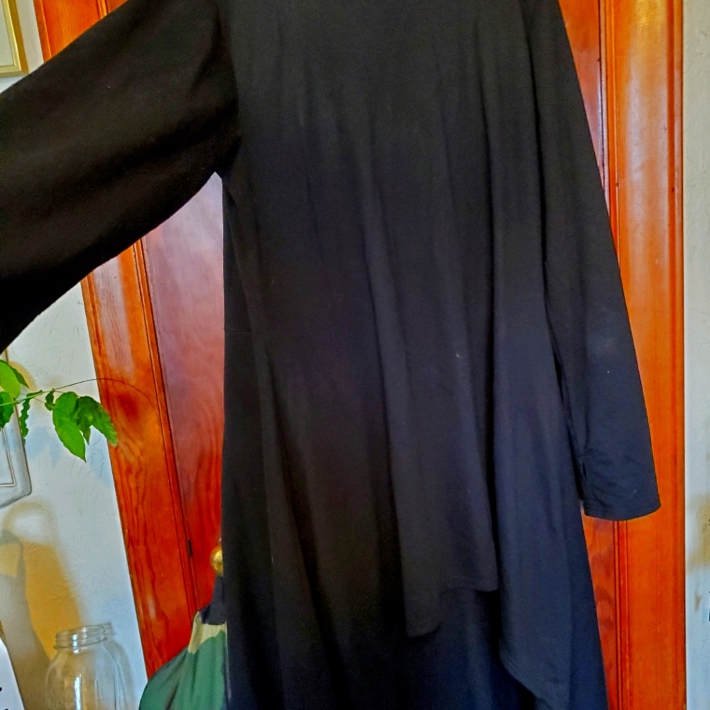 Witchy Hooded Dress High Low Hem